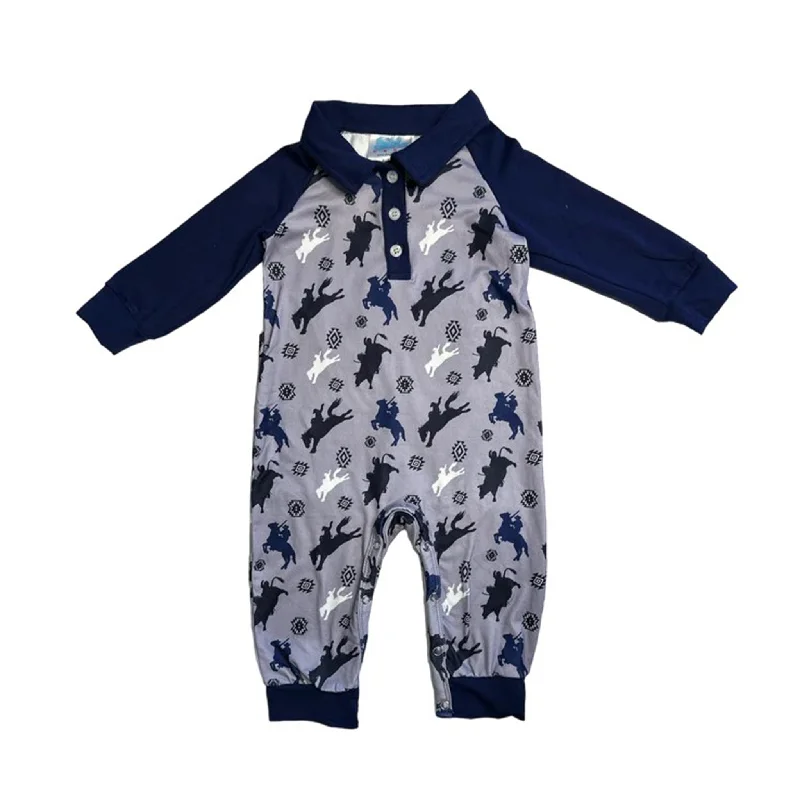 Shea Baby Infant/ Toddler Grey Roughstock Romper