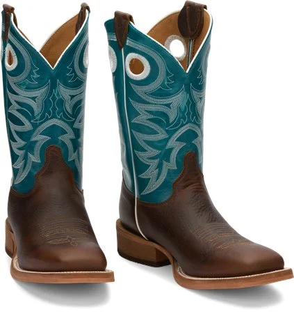 Justin Bent Rail Mens Caddo Square Toe Western Boots Style BR742