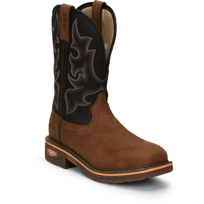 Justin Mens Resistor Nano Composite Toe Work Boots Style CR4012