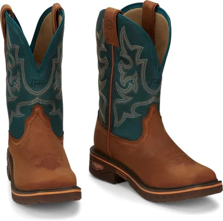 Justin Resistor Round Toe Western Boots Style CR4009