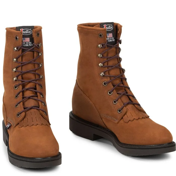 Justin Bark Original Laceup Conductor Work Boot Style 760