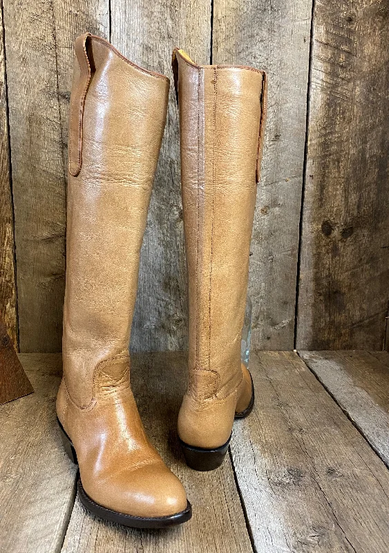 Kangaroo Tan Riding Boots Tres Outlaws Women's Classic *2441