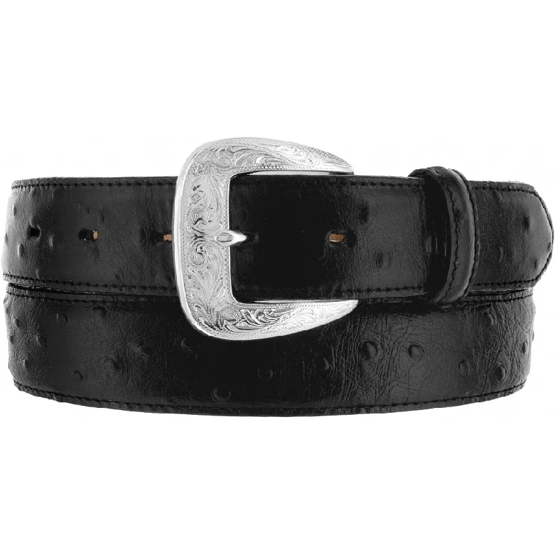 Leegin Ostrich Print Dress Mens Belt Style 1373L