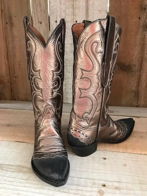 Metallic Kangaroo & Stingray Tres Outlaws Women's Classic Boot 2375@