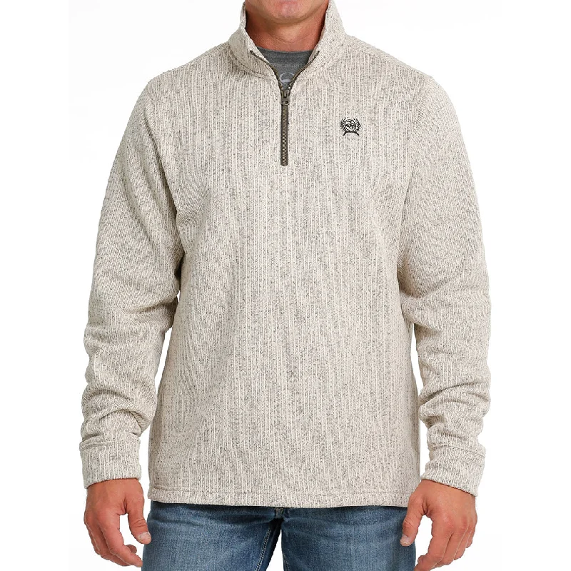 Cinch Men's Plus Size 1/4 Sweater in Stone