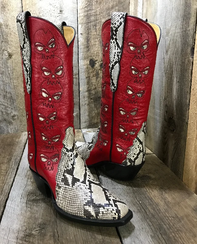 "Python" Red Kangaroo  Falconhead Women's Classic  Boot 1202