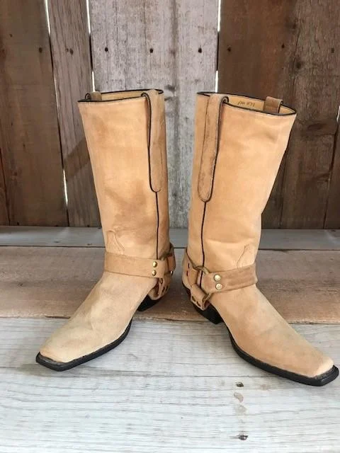 Natural Suede French Style Tres Outlaws Women's Classic Boot 1291@