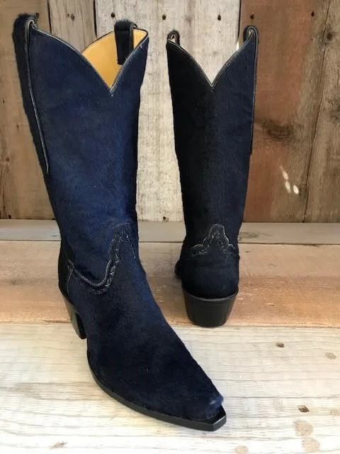 Navy Hair On Tres Outlaws Women's Classic Boot 2055@