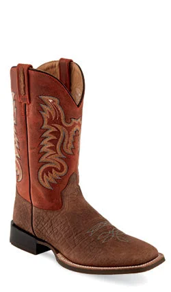 Old West Mens Square Toe Boots BSM1838