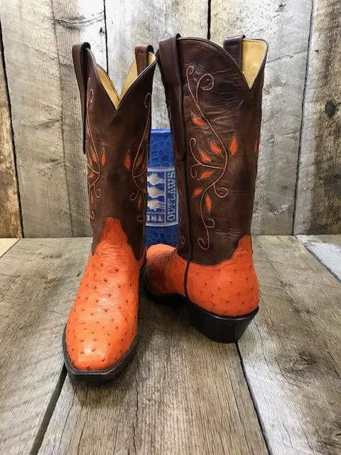 B Orange Ostrich Tres Outlaws Women's Classic Boot 1622