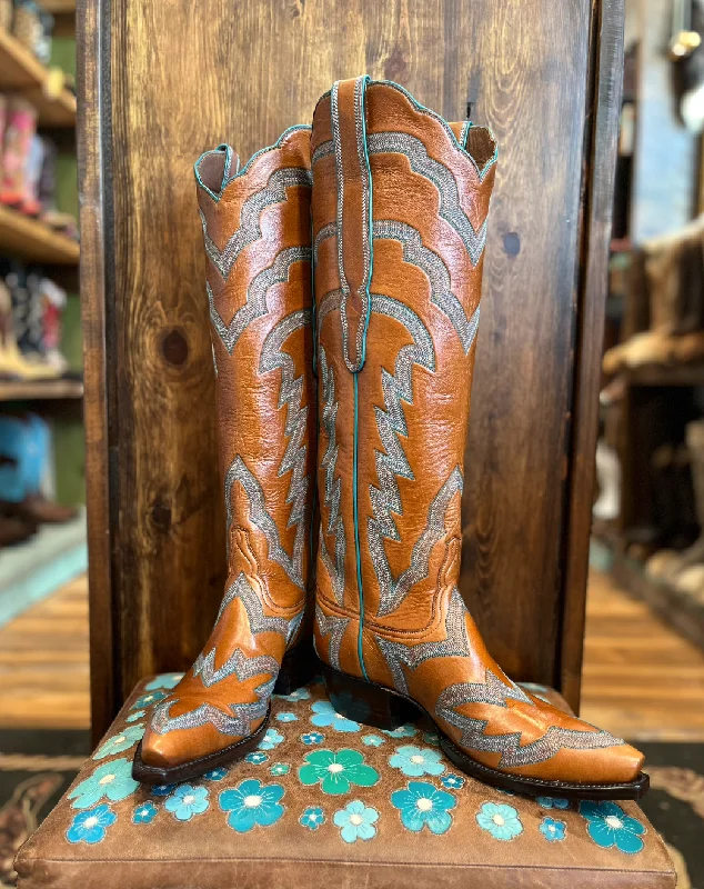 High West Peanut Kangaroo with Teal and White Stitching 4-41