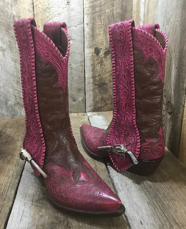 " Pistol Packing Momma"  Burgundy & Plum Tres Outlaws Women's  Classic 1553