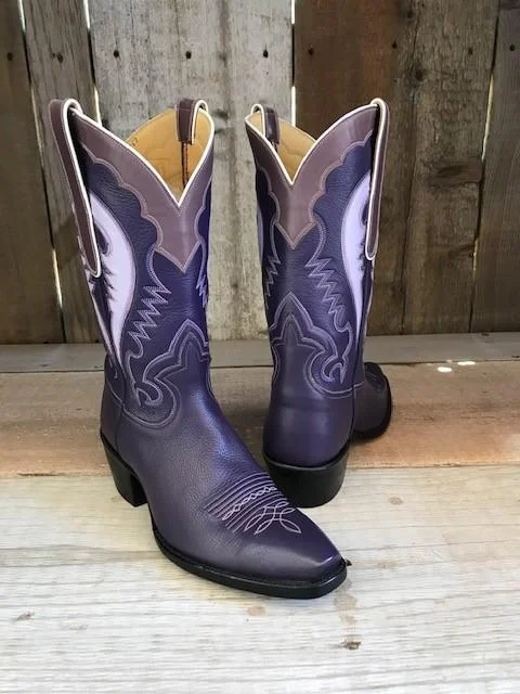 Purple Demin's Kangaroo  Tres Outlaws Women's Classic Boot 1474 @