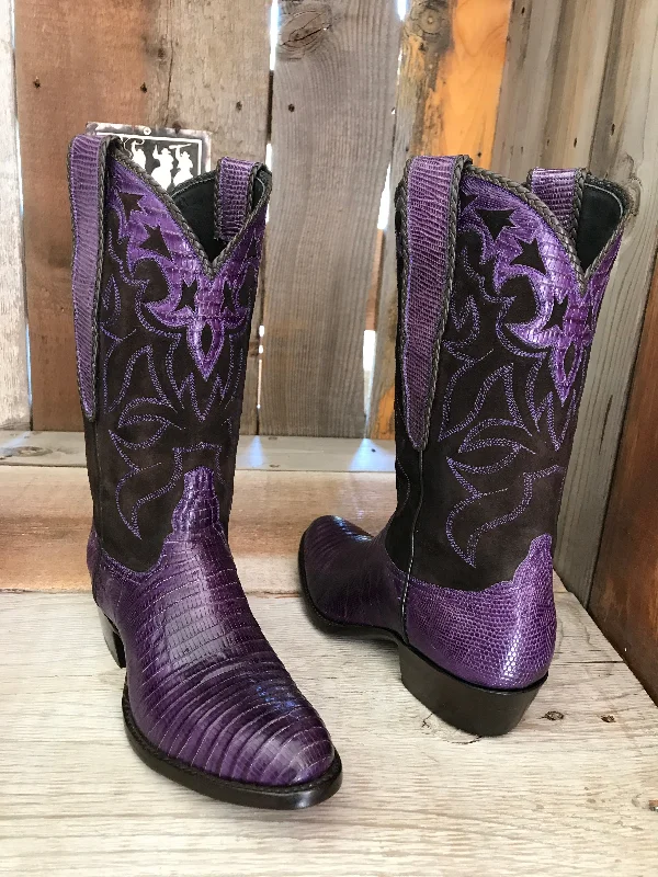 Purple Teju Lizard  Tres Outlaws Women's Classic  Boot 1440