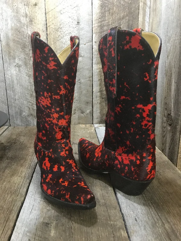 Red & Black Hair on Calf Rocket Tres Outlaws Classic Boot 1959 *