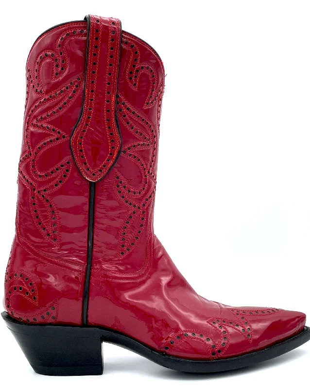 Red Patent Leather Tres Outlaws Women's Classic 14