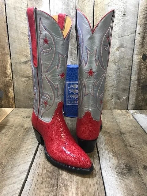 Red Stingray & Silver Calf Tres Outlaws Women's Classic 2420* 1,500 /1350.00