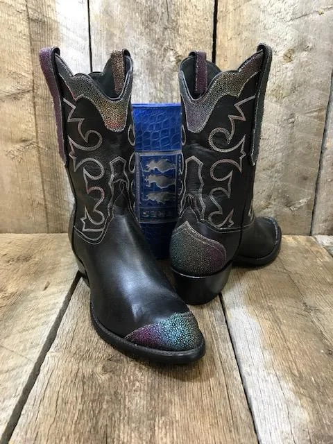 Black Kangaroo & Stingray Inlays Tres Outlaws Women's Classic Boot 2024 *