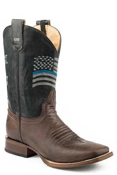 ROPER MENS CONCEALED CARRY THIN BLUE LINE BOOTS STYLE 09-020-8252-0880