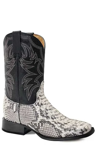 ROPER MENS PEYTON PYTHON SQUARE TOE BOOTS STYLE  09-020-6500-8172