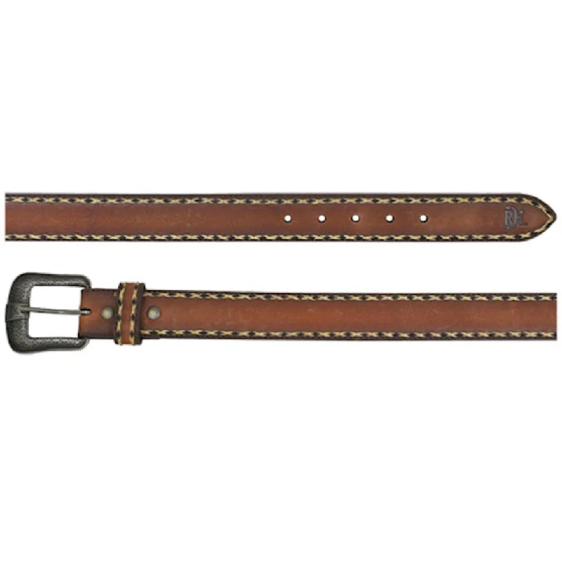 Saddle Tan Braided Edge Belt