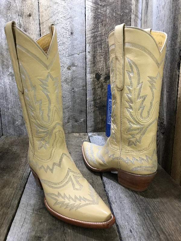 Natural Mule & Calf  Stitched Tres Outlaws Women's  Boot 1834 *