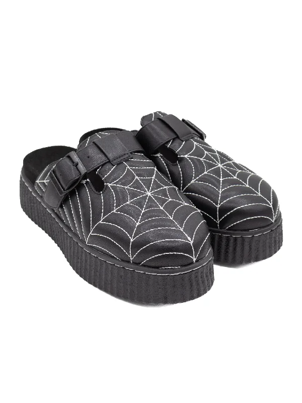 Spiderweb Grave Slip On (B/W) STRANGE CVLT