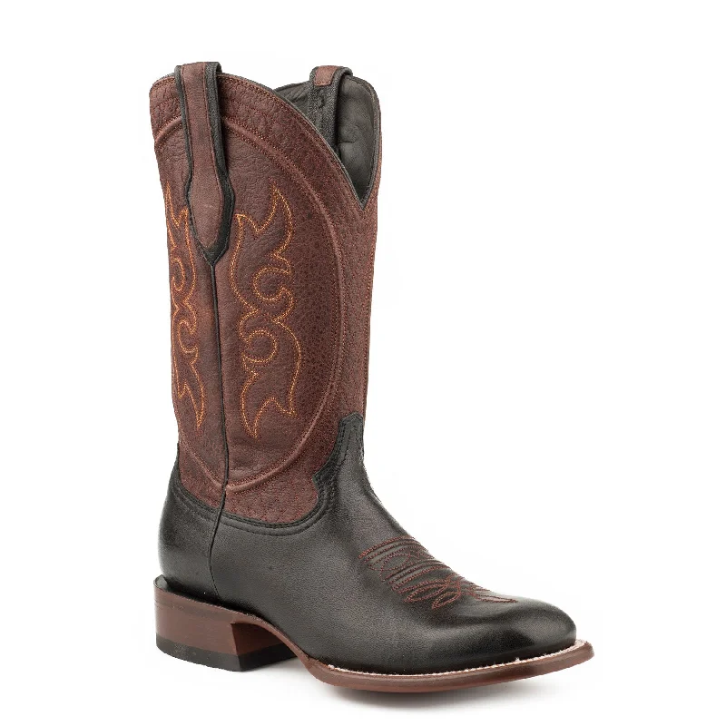 Stetson Mens JBS Bridger Handmade Boots Black Brown Style 12-020-1850-0109