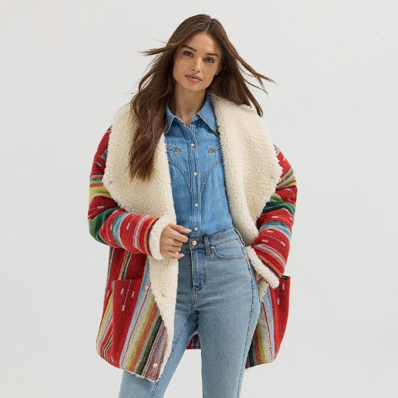 Lainey Wilson Collection from Wrangler - Serape Sherpa Coat