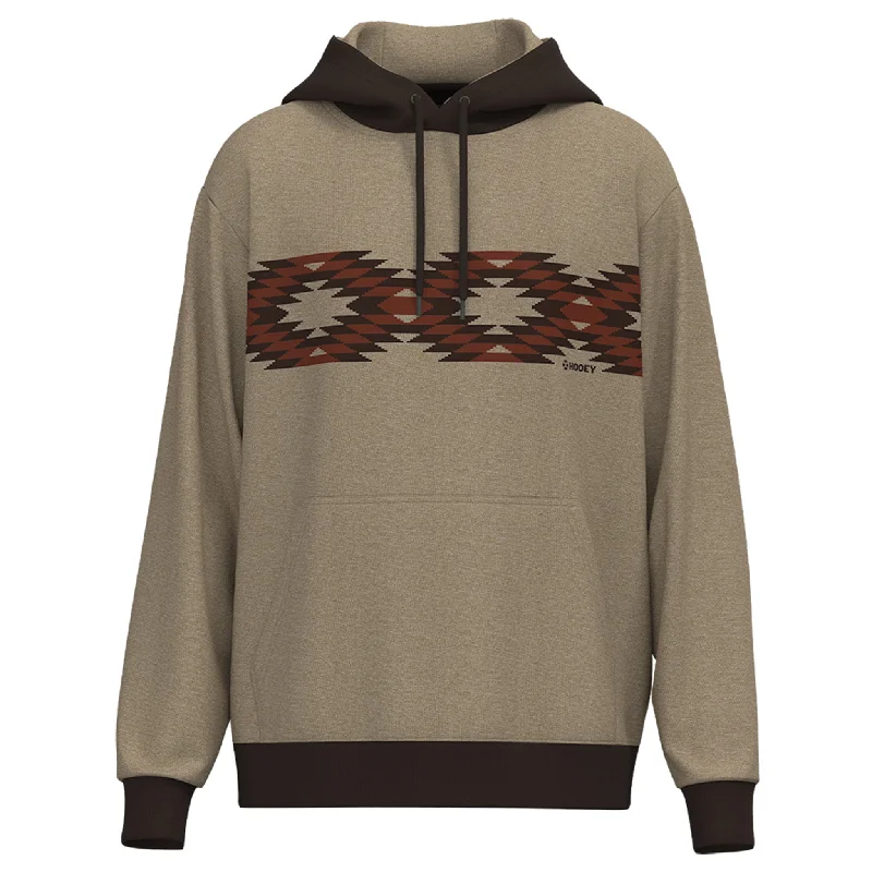 Hooey Men's Tan & Red & Black Logo Hoodie