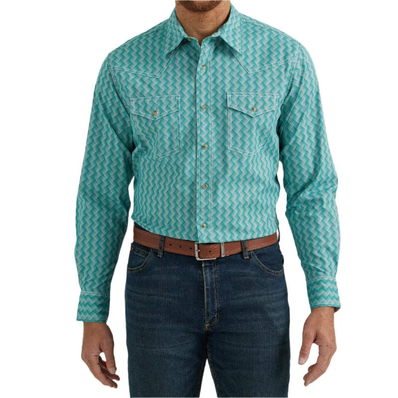 Wrangler Men's Teal 20X Competition Shirt