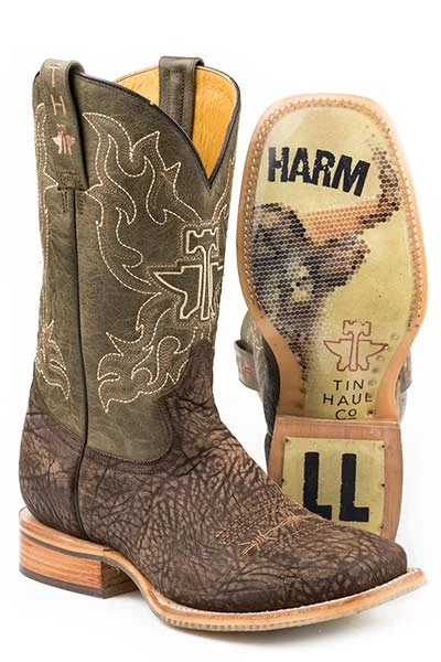 Tin Haul Take No Bull Western Boots Wide Square Toe Style 14-020-0007-0361