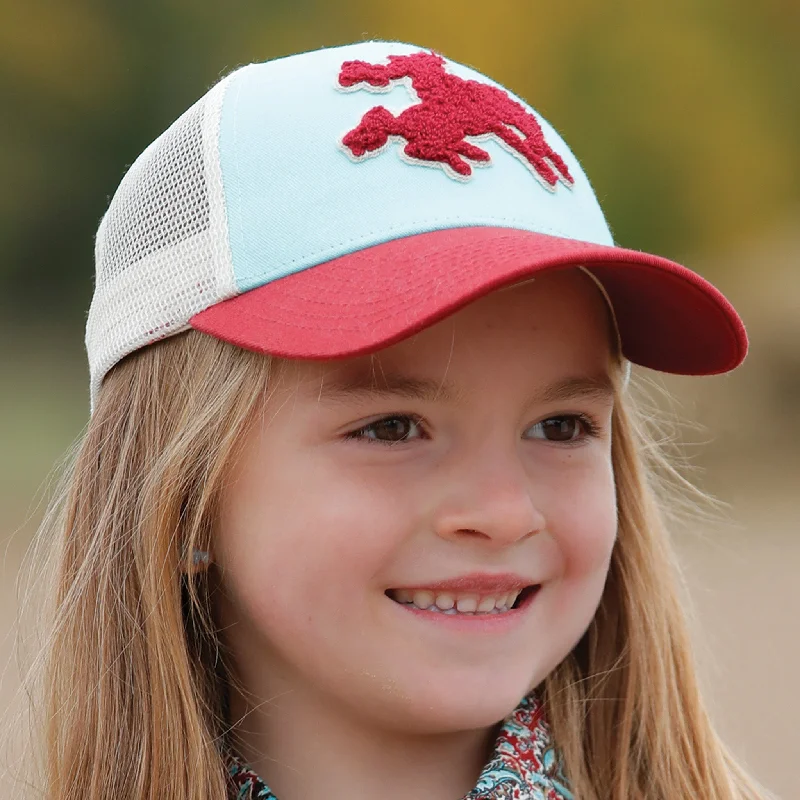 Girl's Chennille Cowboy Patch Cap