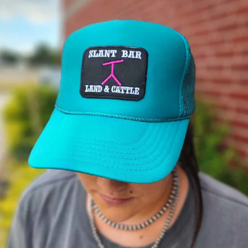 Turquoise Slant Bar Cap