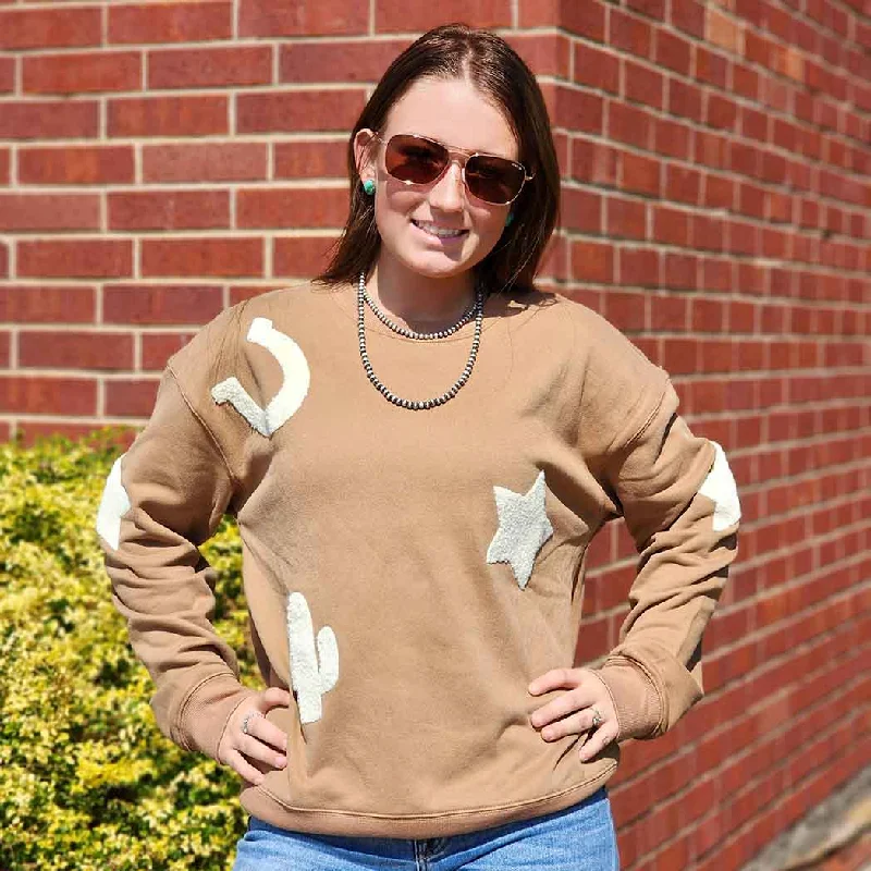 Western Textured Sweatshirt