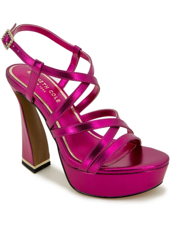 ALLEN Womens Leather Open toe Strappy Sandals Tassel Driving Shoe Look 