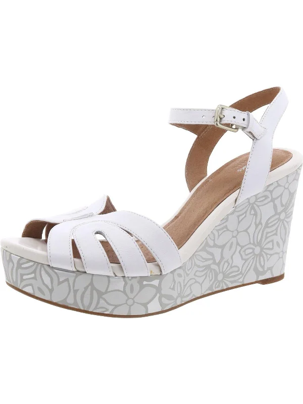 Amelia Page Womens Wedge Ankle Strap Wedge Sandals Rubber - Sole Plimsoll Look  