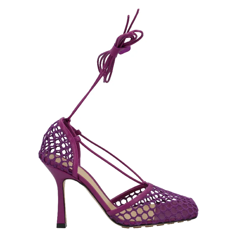 Bottega Veneta Stretch Lace-Up Sandal violet Artisan - Crafted Loafer Style  