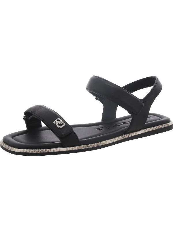 BRUNA Womens Leather Open toe Flatform Sandals Tailored Oxford Style 
