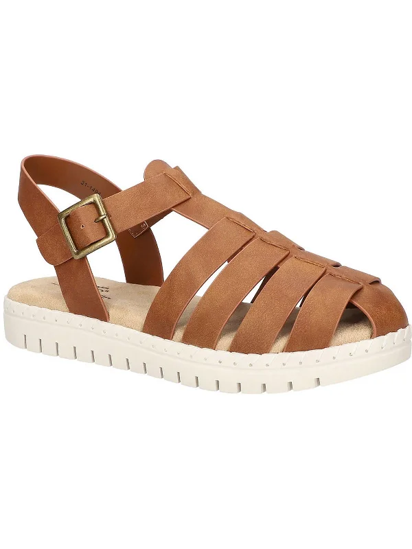 Denalize Womens Faux Leather Comfort Slingback Sandals Athleisure Derby Style  