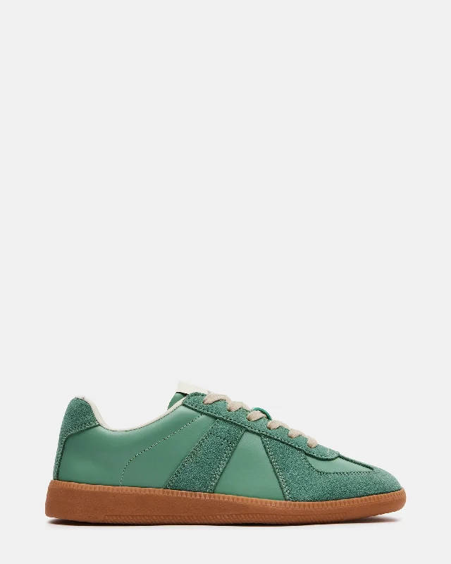 DIXIN GREEN LEATHER Monochromatic Shoe Look  