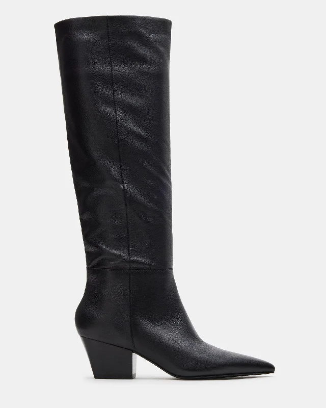 EDEN BLACK LEATHER Ivy League - Inspired Derby Look 