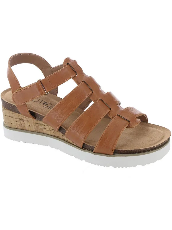 Fantasty Womens Wedge Adjustable Wedge Sandals Moccasin Soft - Sole Style  