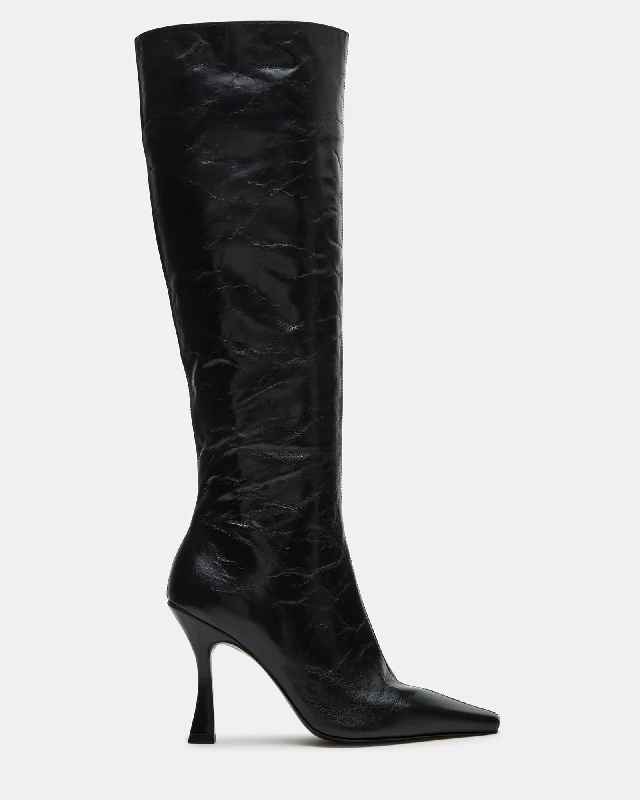 FAYE BLACK LEATHER Camouflage Print Boot Style  