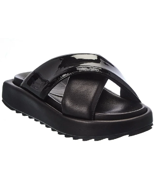 Gia Borghini Leather Platform Sandal Leather Driving Shoe Style  