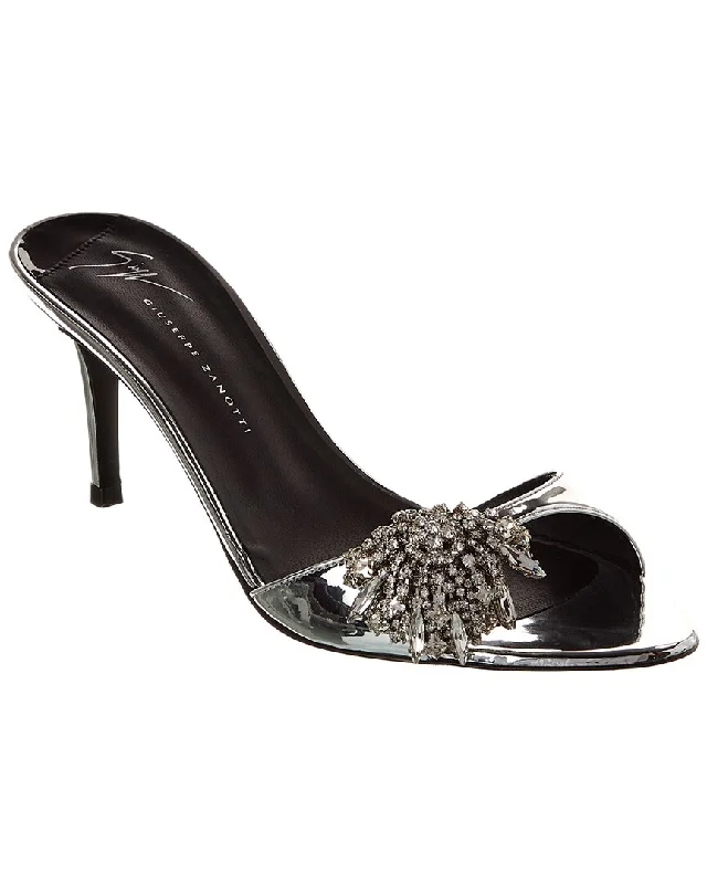 Giuseppe Zanotti Clandestino 70 Vinyl Sandal Embroidered Cowboy Boot Design  