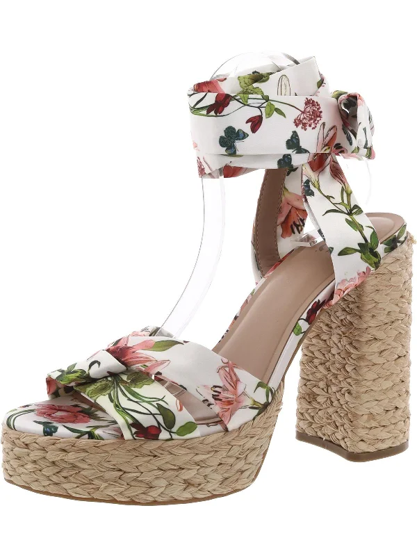 GOLDIEE Womens Satin Ankle strap Platform Sandals Combat - Inspired Military Boot Look  