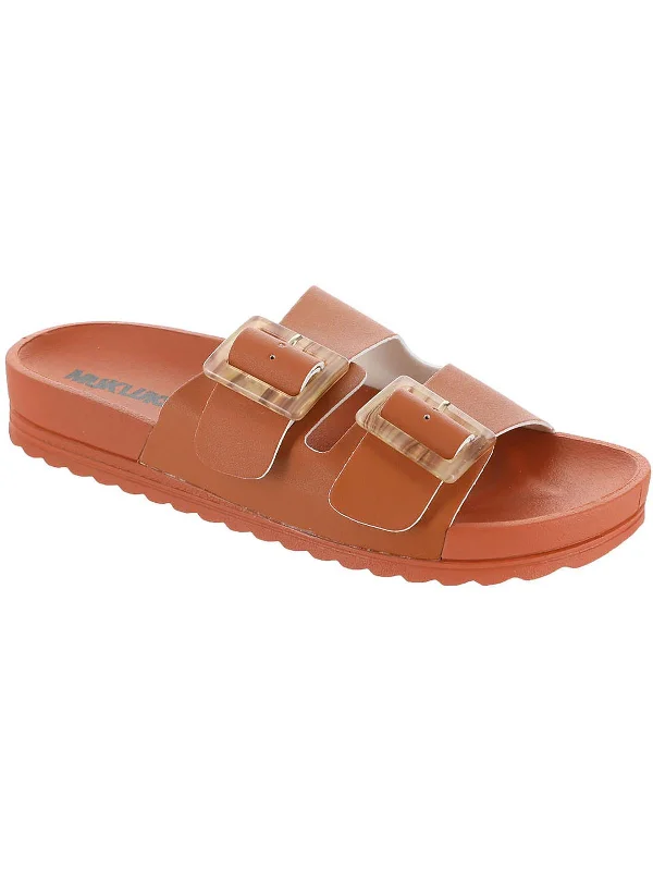 Grand Cayman 2.0 Womens Faux Leather Buckle Slide Sandals Hemp - Material Shoe Style  