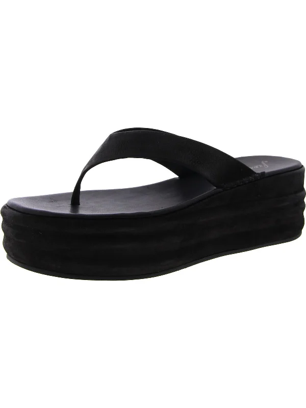 Haven Thong Flatform Womens Slip-on Open-toe Thong Sandals Elastic - Sided Chelsea Look  