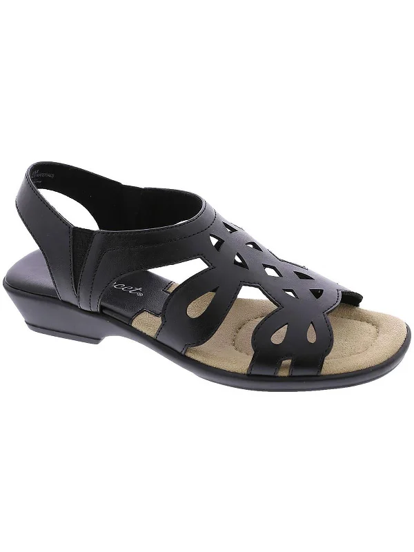 Holland Womens Faux Leather Strappy Slingback Sandals Moccasin Soft - Sole Style  